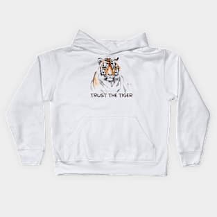 Trust The Tiger | Colorful Majesty | Tiger Lovers Kids Hoodie